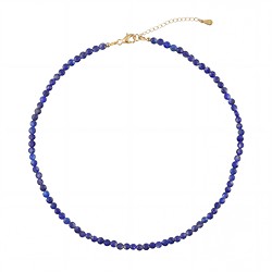 0610414971 Collier Lapis, Scheibe facettiert, vergoldet | Edelsteine, Heilsteine & Schmuck