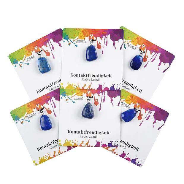 Pendentif Lapis-lazuli A, Pierre roulée petite, rhodié | Marco Schreier