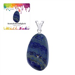 0610425107 Lapis Lazuli A pendant, large Tumbled Stone, rhodiniert | Marco Schreier