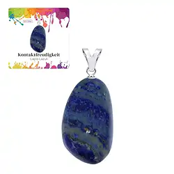 0610425107 Anhänger Lapis Lazuli A, Trommelstein groß, rhodiniert | Marco Schreier