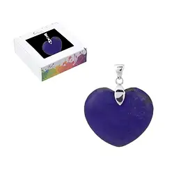0610425154 Colgante de lapislázuli, corazón (28 mm), 4,2 cm, rodinado | Marco Schreier