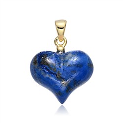 0610429064 Ciondolo in Lapislazzuli, cuore (16 mm), 2,4 cm, placcato oro | Marco Schreier