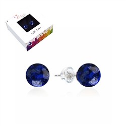 0610445108 Earstuds Lapis Lazuli, ball, 8mm, rhodiniert | wholesaler gems &amp; healing stones