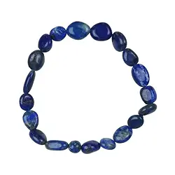0610450020 Armband, Lapis Lazuli, 10 - 12mm Nuggets (flach) | Marco Schreier