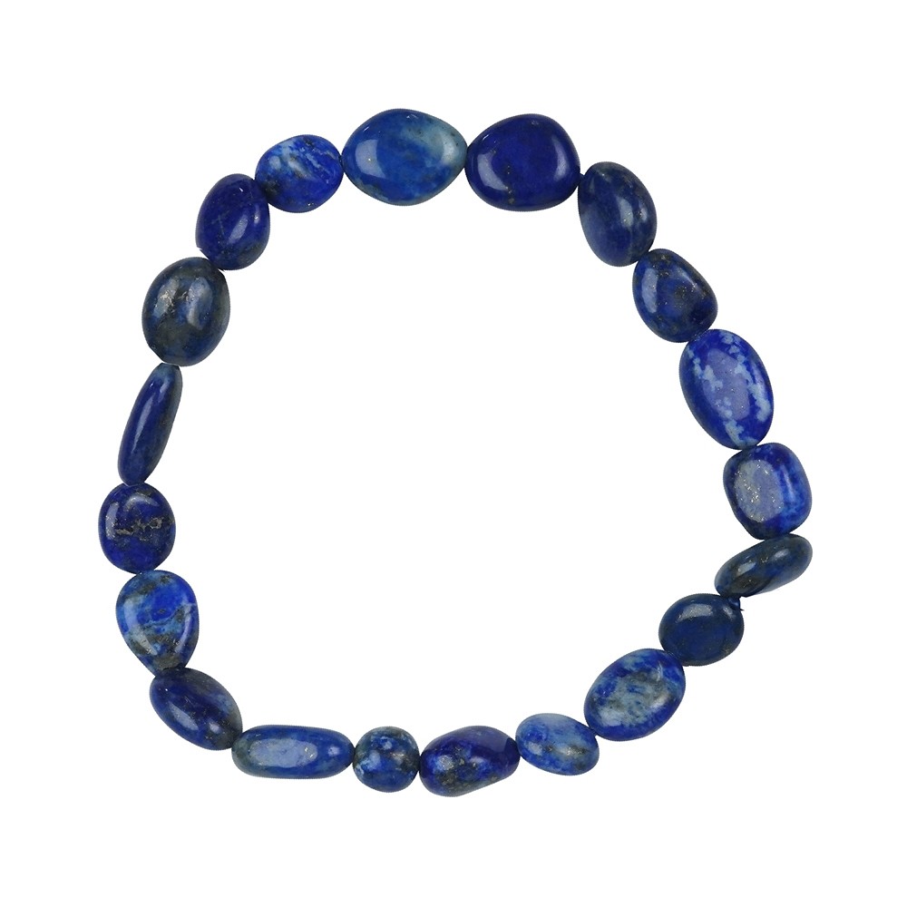 Bracelet, Lapis Lazuli, 10 - 12mm nuggets (flat) | Marco Schreier