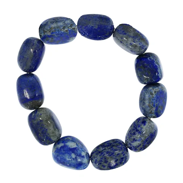 Pulsera, Lapislázuli, pepitas de 12-14mm | Marco Schreier