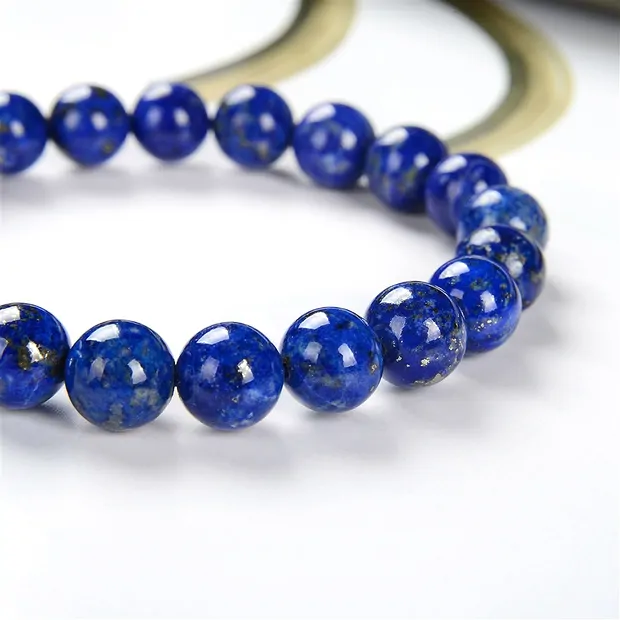 Pulsera, Lapislázuli, cuentas 09-10mm | Marco Schreier