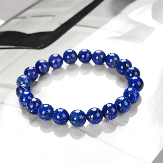 Pulsera, Lapislázuli, cuentas 09-10mm | Marco Schreier