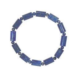 0610450140 Armband, Lapis Lazuli, Zylinder und Kugel | GH Edelsteine, Heilsteine & Schmuck