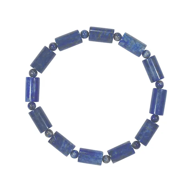 Bracciale, Lapislazzuli, cilindro e sfera | grossista gemme e pietre curative