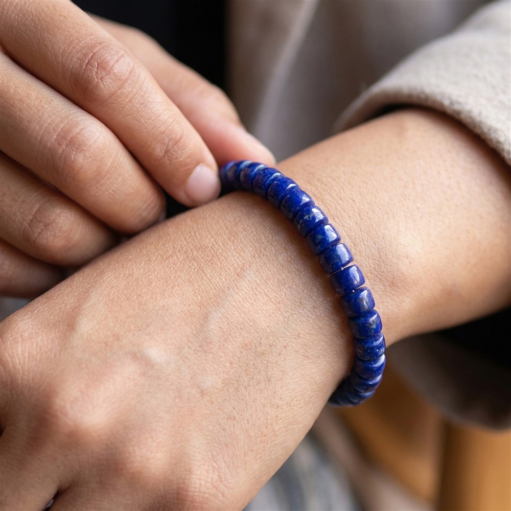 Armband, Lapis Lazuli, 04 x 07mm Buttons | GH Edelsteine, Heilsteine & Schmuck