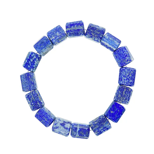 Bracelet, Lapis Lazuli, 13 x 10mm cylinder (19cm) | Marco Schreier