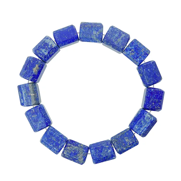 Bracelet, Lapis Lazuli, 13 x 10mm cylinder (21cm) | Marco Schreier