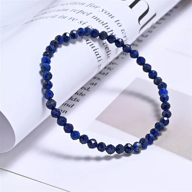 Armband, Lapis Lazuli, 03mm Kugeln, facettiert, 14cm (kurz) | Marco Schreier