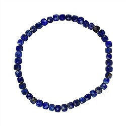0610451005 Bracelet, Lapis Lazuli, 04mm cube, faceted | wholesaler gems & healing stones