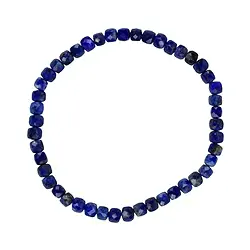 0610451005 Bracelet, Lapis Lazuli, 04mm cube, faceted | wholesaler gems & healing stones