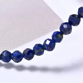 Pulsera, Lapislázuli, cuentas de 03mm, facetadas, 19cm | Marco Schreier