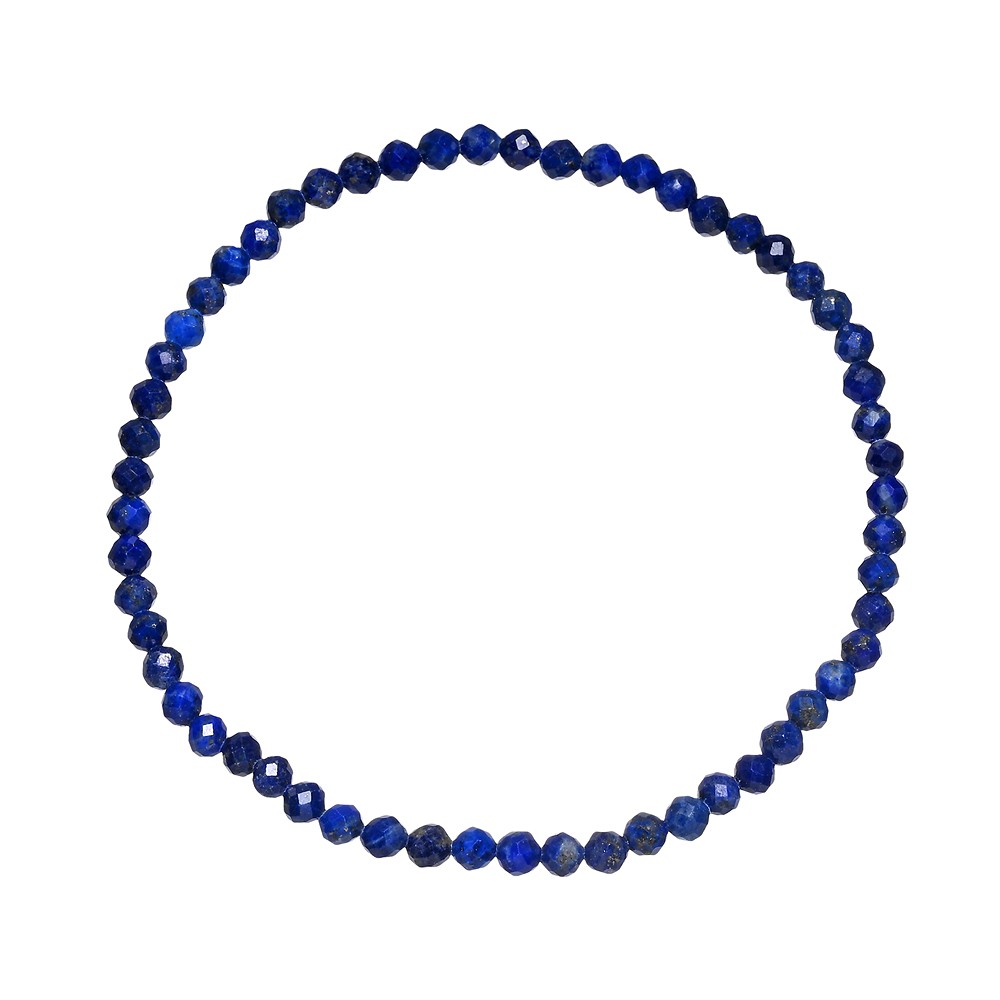 Pulsera, Lapislázuli, cuentas de 03mm, facetadas, 19cm | Marco Schreier