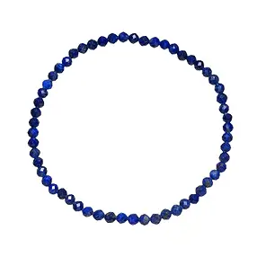Pulsera, Lapislázuli, cuentas de 03mm, facetadas, 19cm | Marco Schreier