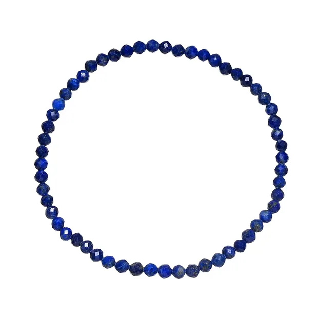 Pulsera, Lapislázuli, cuentas de 03mm, facetadas, 19cm | Marco Schreier