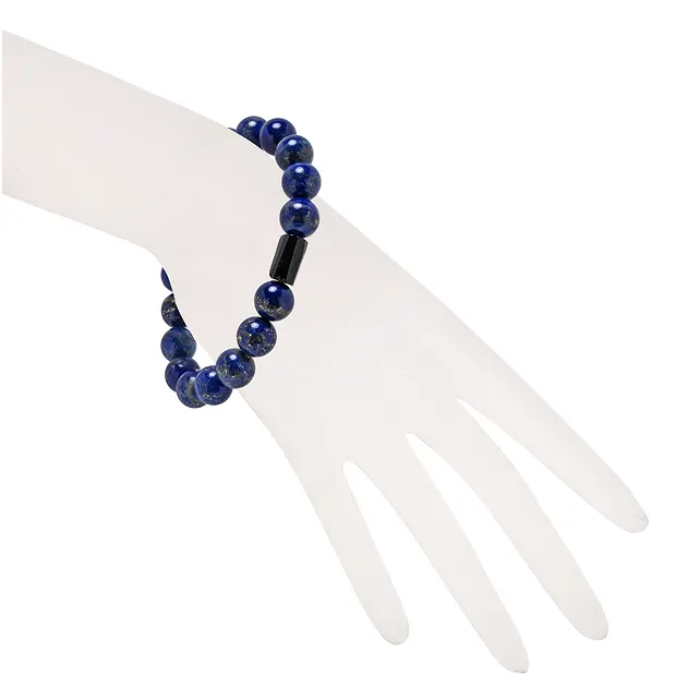 Armband, Lapis Lazuli, Schörl, 10mm Kugeln | Marco Schreier
