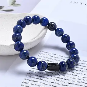 Armband, Lapis Lazuli, Schörl, 10mm Kugeln   | Marco Schreier