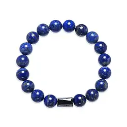 0610465652 Bracelet, Lapis Lazuli, Tourmaline (black), 10mm beads   | Marco Schreier