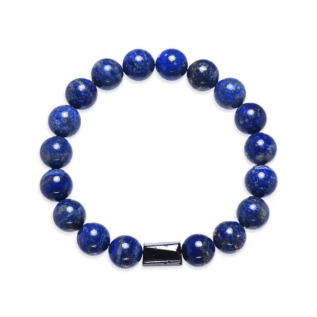 Armband, Lapis Lazuli, Schörl, 10mm Kugeln | Marco Schreier