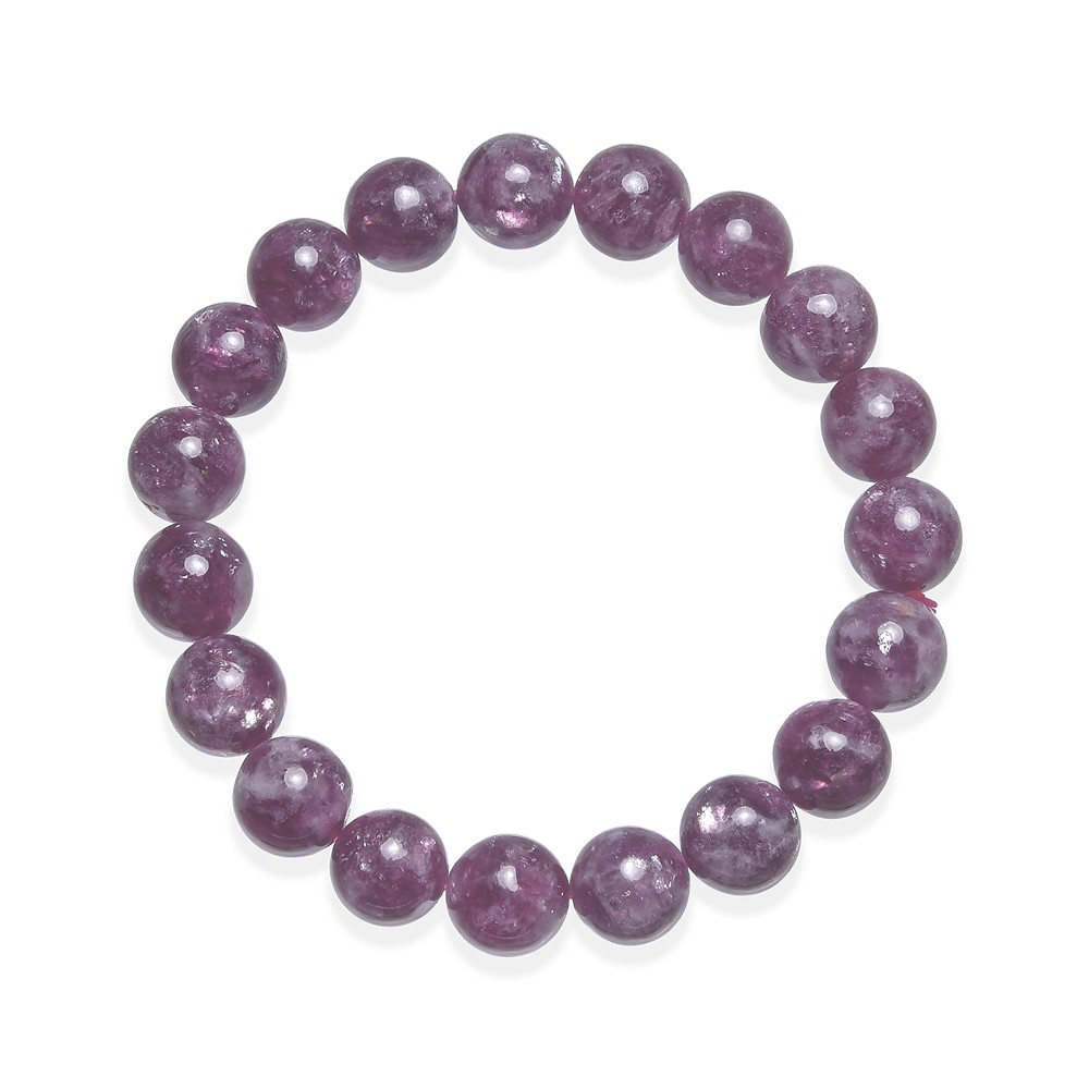 Bracelet, Lépidolite (stab.), boules 10 - 11mm | Marco Schreier