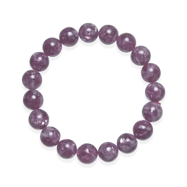 Bracelet, Lepidolite (stab.), 10 - 11mm beads | wholesaler gems & healing stones