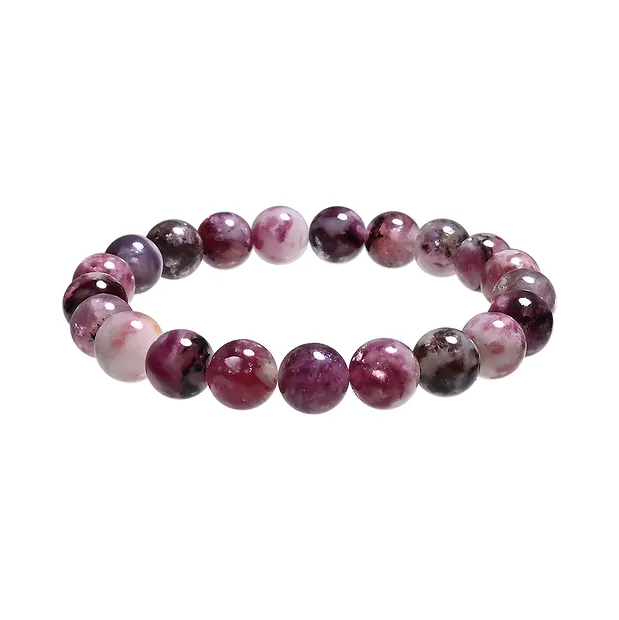 Armband, Lepidolith violett (stab.), 09 - 10mm-Kugeln | Marco Schreier
