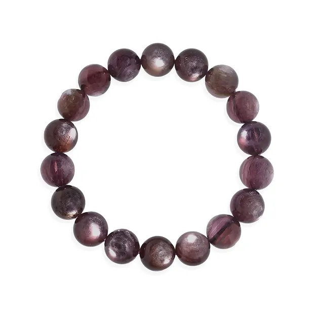 Armband, Lepidolith (stab.), 11mm-Kugeln | GH Edelsteine, Heilsteine & Schmuck