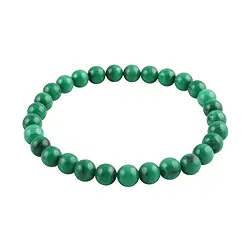 0610650106 Armband, Malachit (stab.), 06mm Kugeln | Edelsteine, Heilsteine & Schmuck-Handel