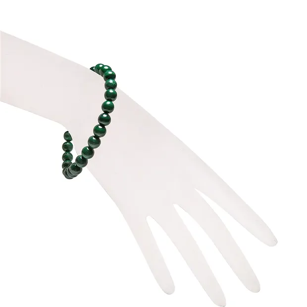 Bracelet, Malachite (stab.), 08mm beads | wholesaler gems & healing stones