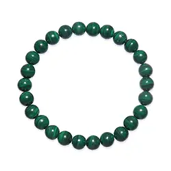 0610650108 Armband, Malachit (stab.), 08mm Kugeln | Edelsteine, Heilsteine & Schmuck-Handel