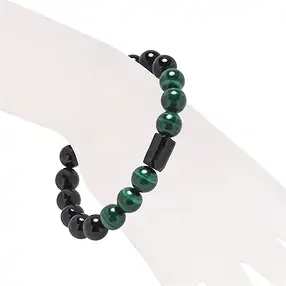 Bracelet, Tourmaline (stab.), Malachite (stab.), 10mm beads | Marco Schreier