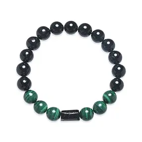Bracelet, Tourmaline (stab.), Malachite (stab.), 10mm beads | Marco Schreier