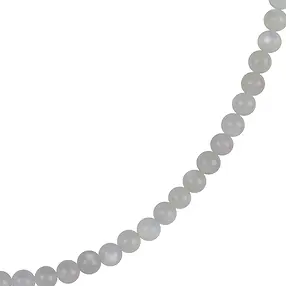 Moonstone necklace, beads (4mm), rhodiniert | wholesaler gems & healing stones