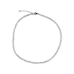 0611314040 Chaîne Pierre de Lune, boules (4mm), rhodié, Chaîne d'extension | Marco Schreier