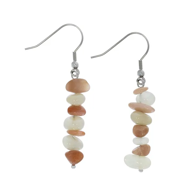 Earrings Baroque Classic, Moonstone | wholesaler gems, healing stones & jewelry