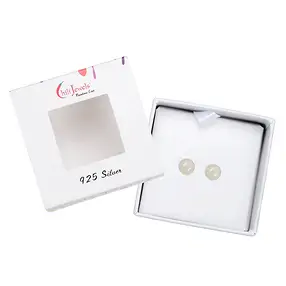 Ohrstecker Mondstein, Kugel, 6mm, rhodiniert | Edelsteine, Heilsteine & Schmuck