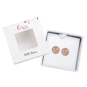 Ohrstecker Mondstein, Kugel, 8mm, rhodiniert | Edelsteine, Heilsteine & Schmuck