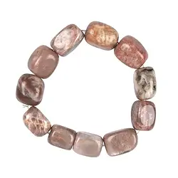 0611350021 Bracelet, Moonstone (multicolored), 18 - 22mm nuggets | Marco Schreier