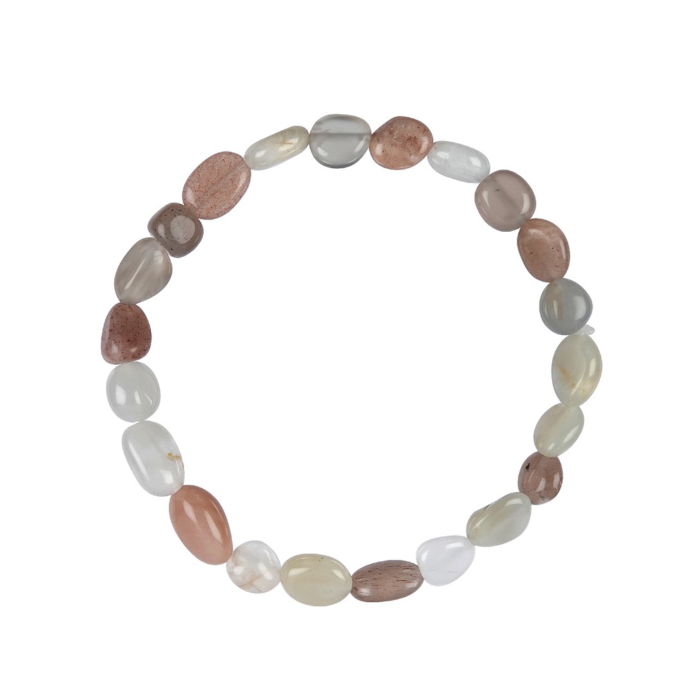 Bracciale, Pietra di luna (colorata), pepite da 08 mm | Marco Schreier