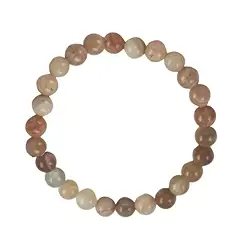 0611350106 Bracelet, Moonstone (multicolored), 06mm beads | gems, healing stones & jewelry