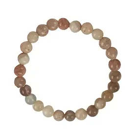 Bracelet, Moonstone (multicolored), 06mm beads | gems, healing stones & jewelry