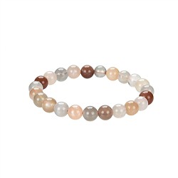 0611350108 Bracelet, Moonstone (multicolored), 08mm beads | gems, healing stones & jewelry
