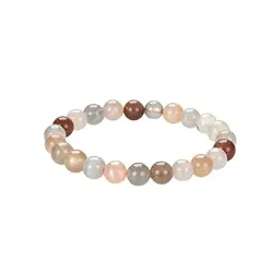 0611350108 Bracelet, Moonstone (multicolored), 08mm beads | gems, healing stones & jewelry