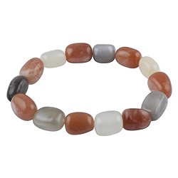 0611350204 Armband, Mondstein (bunt), 09 - 11mm Nuggets | Edelsteine, Heilsteine & Schmuck