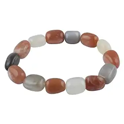 0611350204 Armband, Mondstein (bunt), 09 - 11mm Nuggets | Edelsteine, Heilsteine & Schmuck